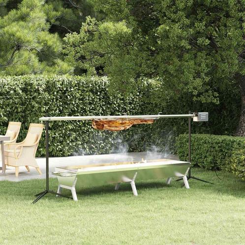 vidaXL Barbecue grill- en bakset automatisch roestvrij staal, Tuin en Terras, Houtskoolbarbecues, Nieuw, Verzenden