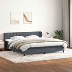 vidaXL Bed boxspring met matrassen 200x220 cm fluweel, Verzenden, Nieuw, Tweepersoons, Stof