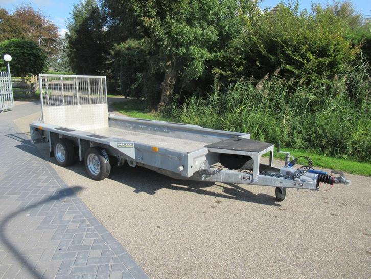 Ifor Williams GX125HD machinetransporter, 3500kg 367x159 cm, Auto diversen, Aanhangers en Bagagewagens, Gebruikt, Ophalen