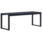 vidaXL Tuinbank 120,5 cm PS-plaat zwart, Tuin en Terras, Tuinbanken, Verzenden, Nieuw