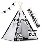 Tipi Tent Zwart Wit Zigzag | 120x120x165cm | Nieuw | OP=OP, Kinderen en Baby's, Ophalen of Verzenden, Nieuw, 160 tot 180 cm, 100 cm of meer