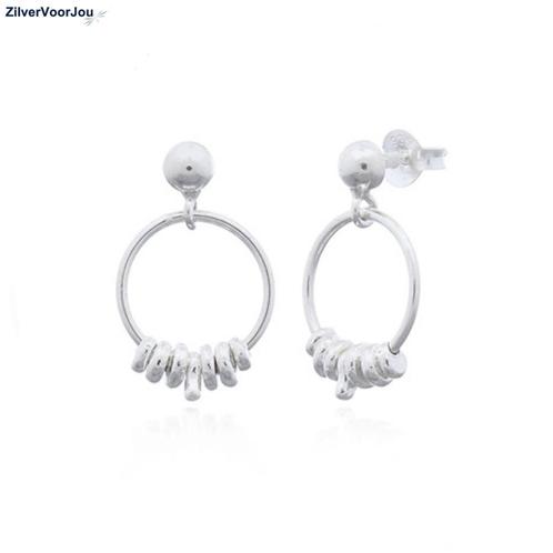Zilveren oorhangers Ibiza style, Sieraden, Tassen en Uiterlijk, Oorbellen, Nieuw, Verzenden