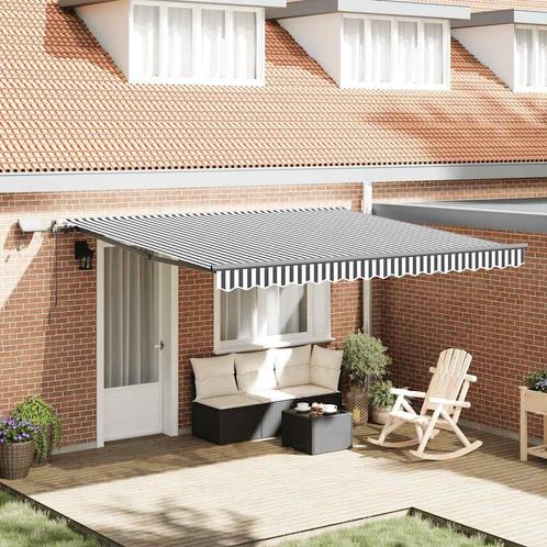 vidaXL Luifel handmatig uittrekbaar en LED 400x300 cm, Tuin en Terras, Zonneschermen, Nieuw, Verzenden