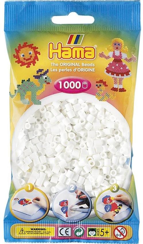Hama - Strijkkralen Wit (1000 stuks) | Hama - Hobby, Hobby en Vrije tijd, Knutselen, Nieuw, Verzenden