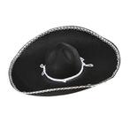 Zwart Witte Sombrero 55cm, Hobby en Vrije tijd, Feestartikelen, Verzenden, Nieuw