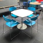 Casala complete set tafel met 4 stoelen, Wit - blauw Nieuw
