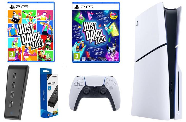 PlayStation 5 Slim Disc Console Custom Pack-Just Dance 2021, Spelcomputers en Games, Spelcomputers | Sony PlayStation 5, Nieuw
