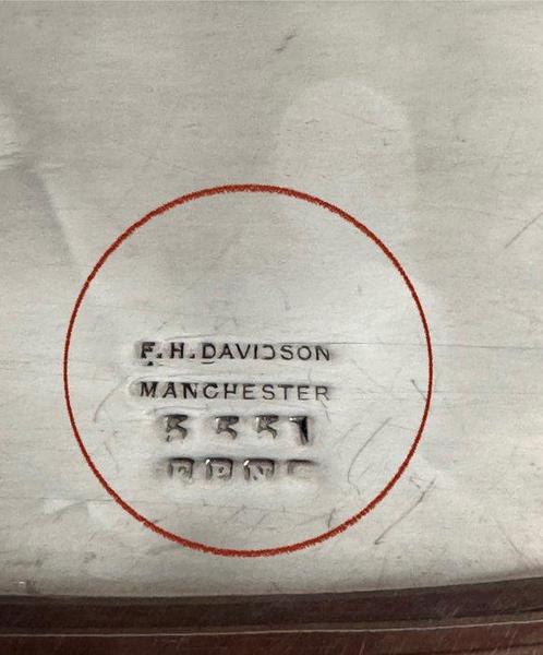 E.P.N.S. - F.H.David Son, Silverplated - Serveerschaal -, Antiek en Kunst, Antiek | Meubels | Tafels