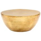 Salontafel Messinglook 70cm - Tweedekansje - OP=OP, 50 tot 100 cm, Rond, Nieuw, Metaal