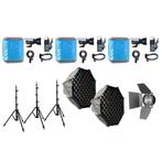 Nanlite FC-120B LED Bi-Colour Spot Light Triple Kit, Ophalen of Verzenden, Nieuw, Overige typen