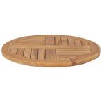 Rond Teakhouten Tafelblad 60cm | Retourdeal | Robuust!, Huis en Inrichting, 50 tot 100 cm, Nieuw, Tafelblad, Teakhout
