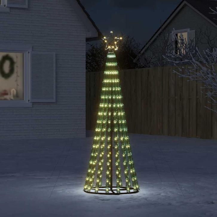 vidaXL LED-kerstboom 275 LEDs warm wit 180 cm, Diversen, Kerst, Nieuw, Verzenden