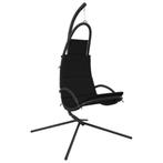 Schommelstoel Oxford Zwart - Retourdeal - Tuin Relaxen, Huis en Inrichting, Stoelen, Ophalen of Verzenden, Nieuw, Zwart