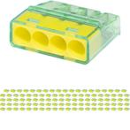 Lasklem - Vintex - 4 Polig - 0.2-2.5 mm2 - Geel - 100 Stuks, Doe-het-zelf en Verbouw, Elektra en Kabels, Ophalen of Verzenden
