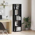 vidaXL Boekenkast/scheidingsscherm spaanplaat zwart, Huis en Inrichting, Kasten | Boekenkasten, Verzenden, Nieuw, Overige houtsoorten