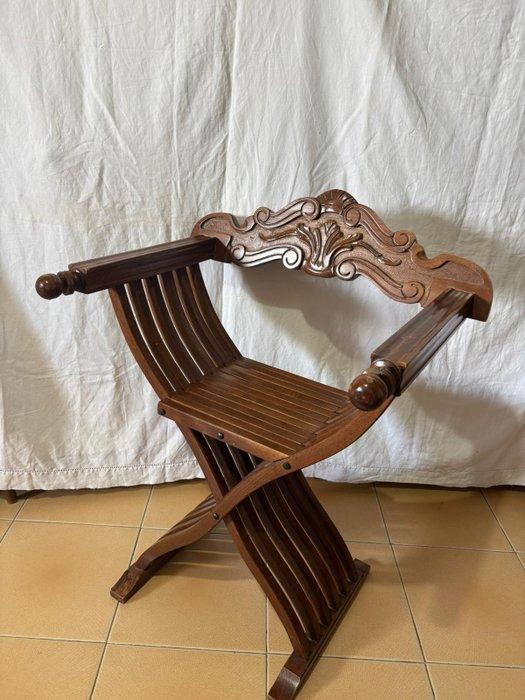 Stoel - Hout - Savonarola, Antiek en Kunst, Curiosa en Brocante