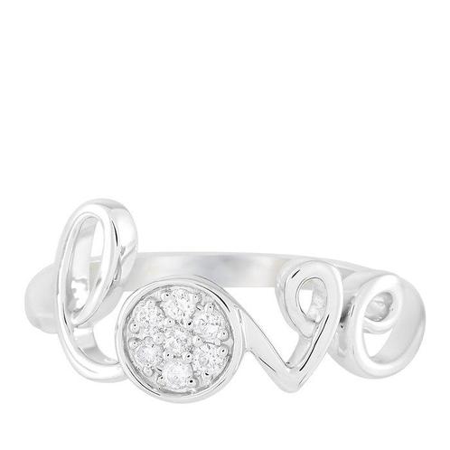 Ring - 14 karaat Witgoud, LB EXCLUSIVE 14K Witgoud 0.10 ct, Sieraden, Tassen en Uiterlijk, Ringen