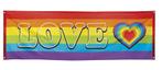Banner Regenboog Love 74x220cm, Ophalen of Verzenden, Nieuw