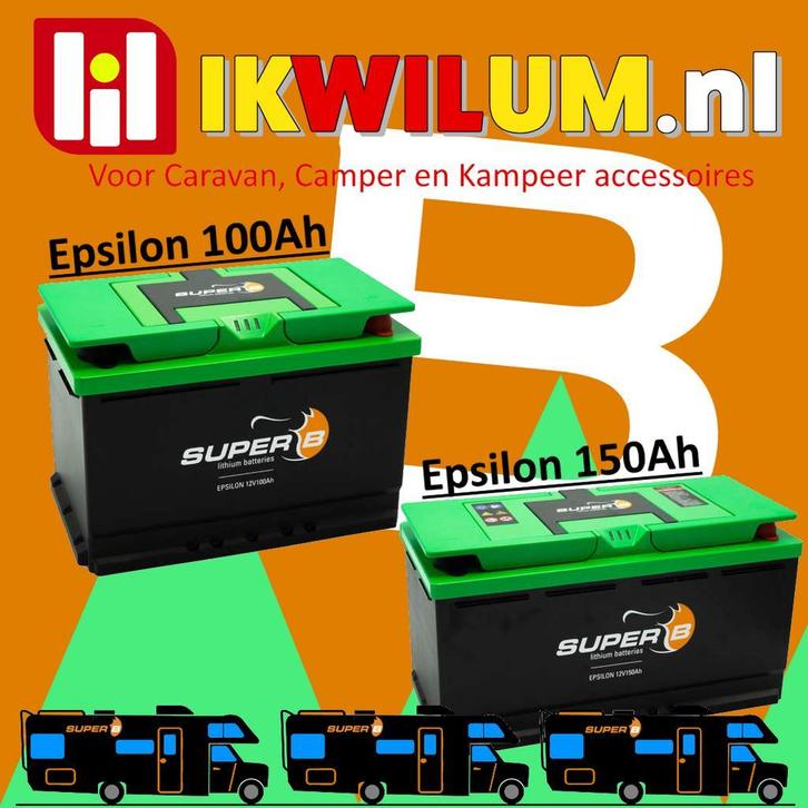 Super B Epsilon lithium accu koop je bij Ikwilum.nl, Caravans en Kamperen, Camper-accessoires, Nieuw, Ophalen of Verzenden