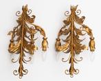 Wandlampen (frans) verguld metalen wandappliques, Antiek en Kunst, Antiek | Lampen, Ophalen