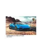 2020 LAMBORGHINI HURACAN EVO RWD SPYDER INSTRUCTIEBOEKJE