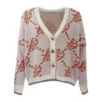 Liu Jo • bruin met creme vest • XL, Kleding | Dames, Truien en Vesten, Nieuw, Liu Jo, Wit, Maat 46/48 (XL) of groter