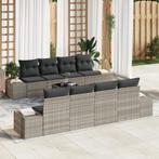 vidaXL 7-delige Tuinbankenset met kussens poly rattan, Tuin en Terras, Tuinsets en Loungesets, Verzenden, Nieuw, Rotan