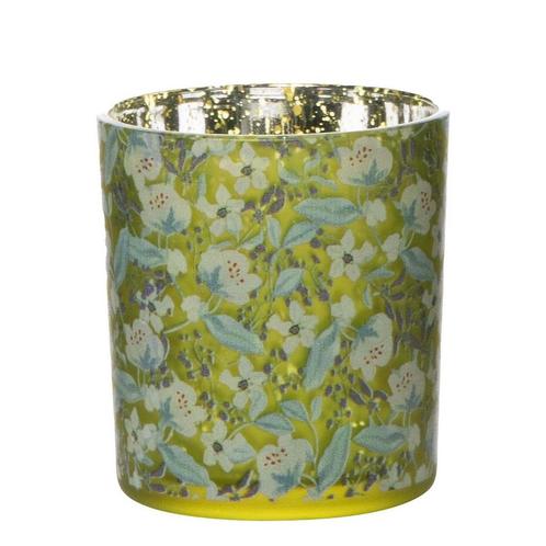Windlicht Glas marie bloemen klein 8 cm, Huis en Inrichting, Woonaccessoires | Overige, Verzenden