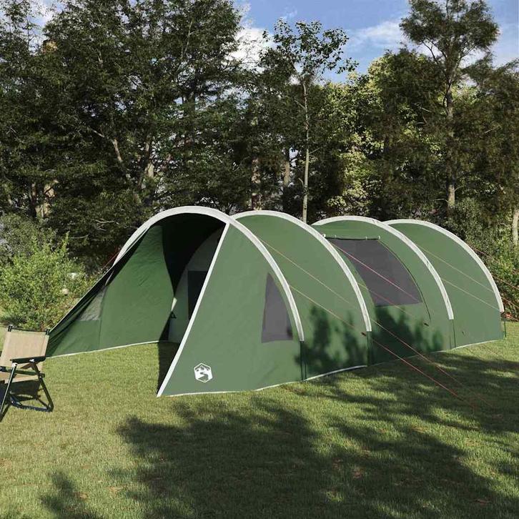 vidaXL Tunneltent met dak met opslag Groen en Wit 778 x 356, Caravans en Kamperen, Tenten, Nieuw, Verzenden