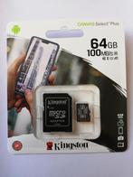 Kingston micro SD kaart 64GB nieuw, Nieuw, Kingston, 64 GB, Smartphone