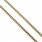 Gouden gourmet schakel ketting, Sieraden, Tassen en Uiterlijk, Kettingen, Ophalen of Verzenden, Gebruikt, Overige kleuren, Goud