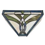 Tiffany wandlamp – Art Deco - Geometrisch – B 25 × H 14 cm, Verzenden, Nieuw