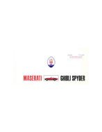 1969 MASERATI GHIBLI SPYDER BROCHURE, Nieuw, Author