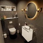 MONDIAZ FOWY toiletmeubel 50cm kleur talc. Waskom positie, Ophalen of Verzenden, Nieuw, Bad