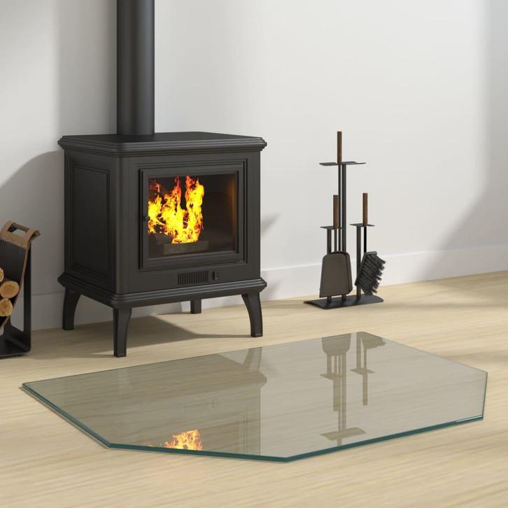 vidaXL Glasplaat openhaard zeshoekig 80x60 cm, Doe-het-zelf en Verbouw, Glas en Ramen, Nieuw, Verzenden