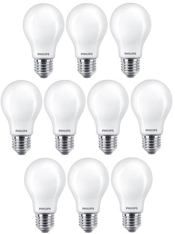 10 stuks Philips LED lamp E27 5.9W 806lm 2700K Mat Dimbaa... beschikbaar voor biedingen