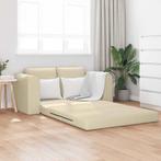 vidaXL Vloersofa Bed 2-in-1 Crème 148x71x83 cm Stof, Huis en Inrichting, Banken | Bankstellen, Verzenden, Nieuw, Minder dan 150 cm