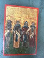 Icoon - Vier heiligen - Hout, Antiek en Kunst