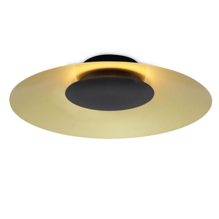 Gouden plafonnière Denyse, metaal, modern, 15w, 3000K LED, Huis en Inrichting, Lampen | Plafondlampen, Nieuw, Metaal, Ophalen of Verzenden