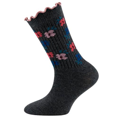 Kindersokken Ewers Meisjes - Donkergrijs met Bloemetjes en F, Kinderen en Baby's, Kinderkleding | Schoenen en Sokken, Meisje, Nieuw