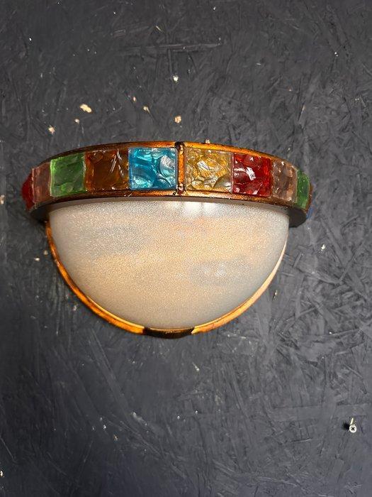 Longobard - Wandkandelaar - Muranoglas, Antiek en Kunst, Antiek | Lampen