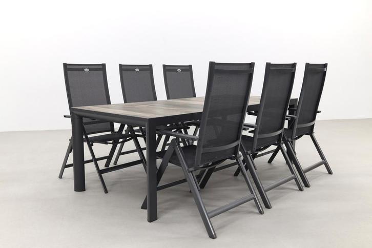 Hartman Napoli/Kings tuinset antraciet - 220x100 cm., Tuin en Terras, Tuinsets en Loungesets, Tuinset, Nieuw, Overige materialen