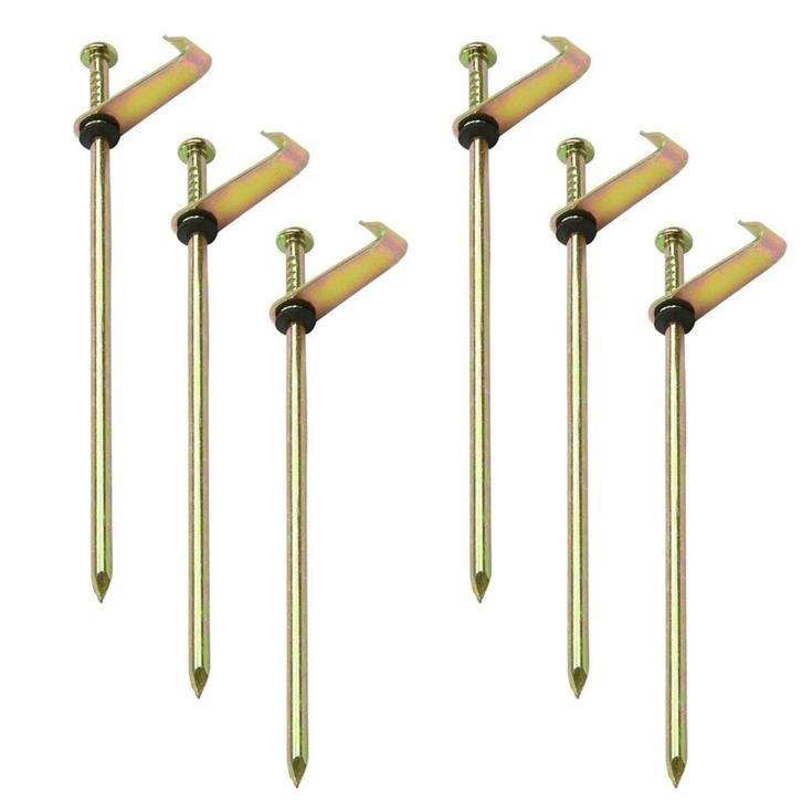 ProPlus Rotspen met haak - metaal - 21 cm - set van 6, Caravans en Kamperen, Kampeeraccessoires, Nieuw, Ophalen of Verzenden