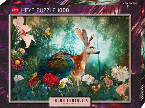 Fauna Fantasies - Jackalope Puzzel (1000 stukjes) | Heye -, Hobby en Vrije tijd, Denksport en Puzzels, Nieuw, Verzenden