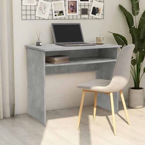 vidaXL Bureau 90x50x74 cm bewerkt hout betongrijs, Huis en Inrichting, Bureaus, Nieuw, Verzenden
