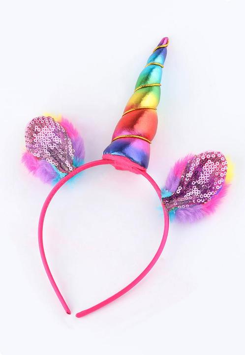 Eenhoorn Haarband Regenboog Pluche Roze Unicorn Diadeem Oort, Kleding | Dames, Carnavalskleding en Feestkleding, Accessoires, Nieuw