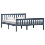 vidaXL Bedframe massief grenenhout grijs 160x200 cm, Verzenden, 200 cm, Grijs, 160 cm