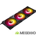 PHANTEKS M25 Gen2 PWM D-RGB 3-Pack Reverse Blade 140mm Black, Verzenden, Nieuw