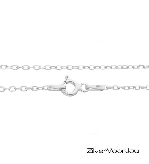 925 Zilveren kabel ketting 45 cm, Sieraden, Tassen en Uiterlijk, Kettingen, Nieuw, Verzenden