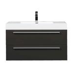 Badkamermeubel Mika 100cm mat grijs, Doe-het-zelf en Verbouw, Sanitair, Verzenden, Nieuw